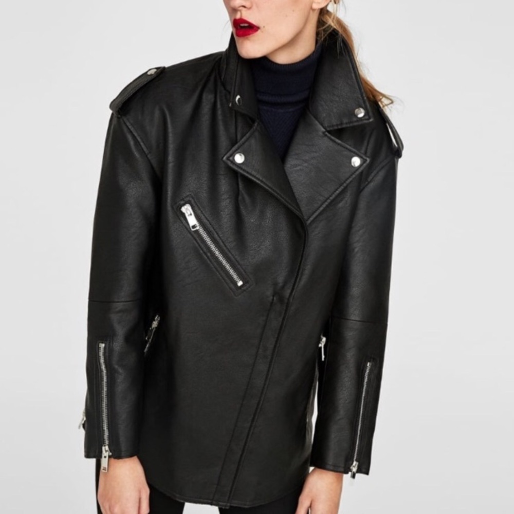 Zara Oversized Biker Jacket